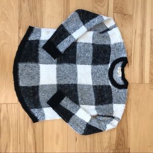 Black & White Checkered Sweater